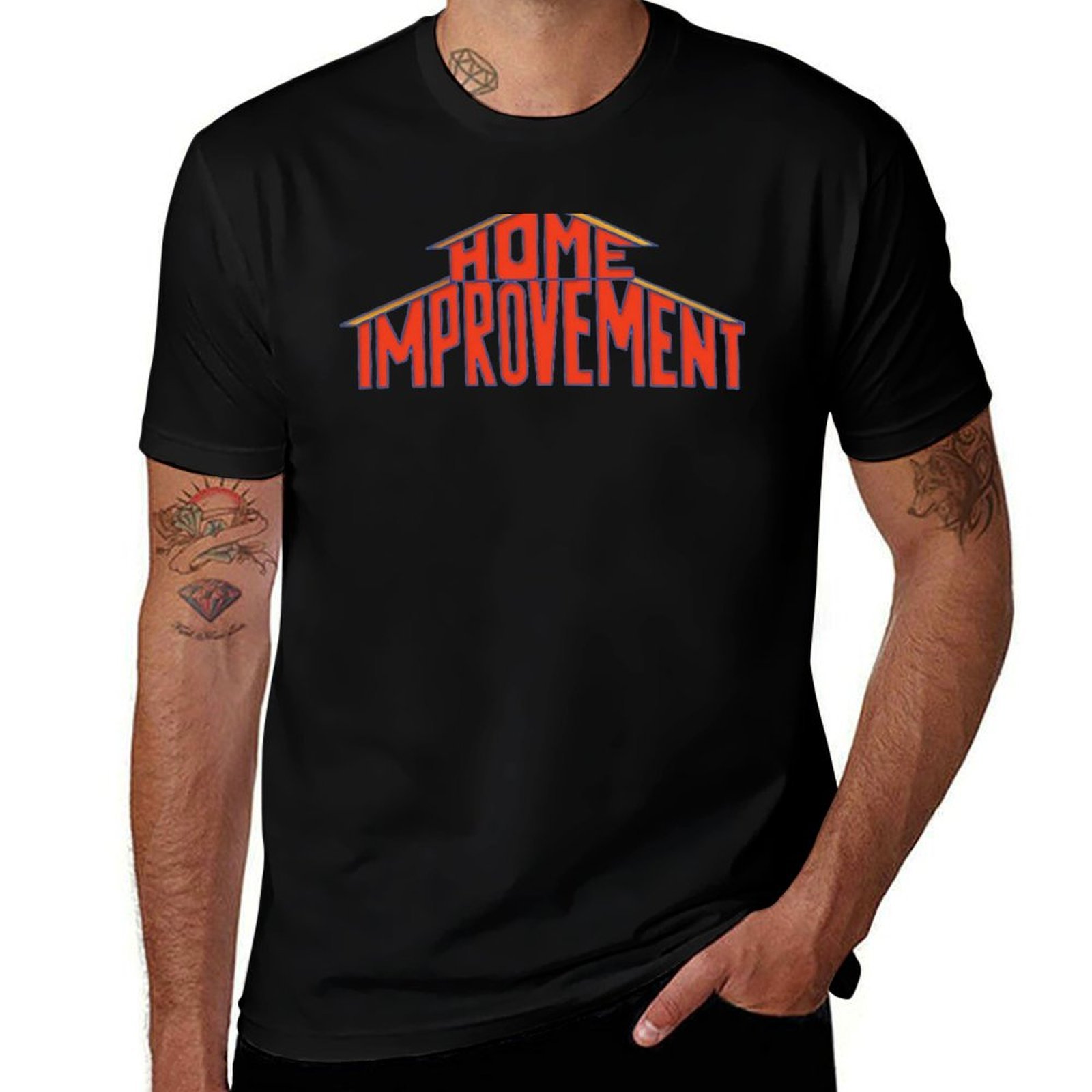 Home Improvement Logo - ホームインプルーブメントロゴ 90年代 Tシャツ 高弾性スポーツTシャツ