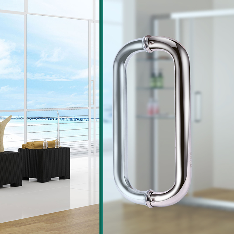 1 ペアステンレス鋼ガラスドアハンドル浴室ドア手すりノブ家の - Home Improvement Stores のレビューと価格